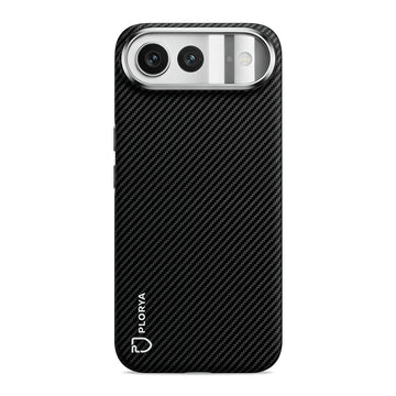 Plorya Black Fine Twill Aramid Fiber Case