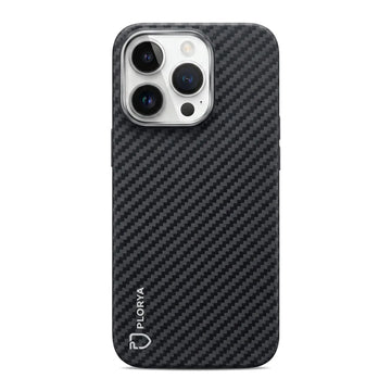Plorya Black Grey Twill Aramid Fiber Case