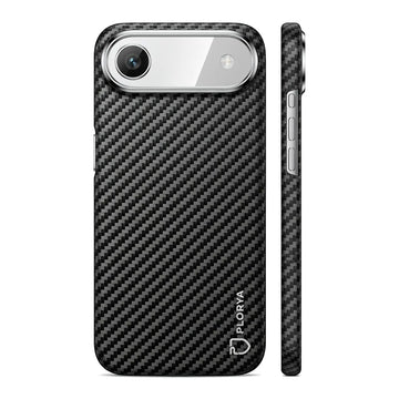 Plorya Black & Gray Twill Aramid Fiber Case
