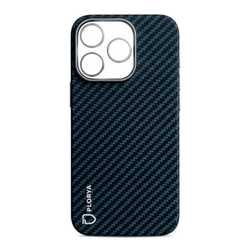 Plorya Blue Black Twill Aramid Fiber Case